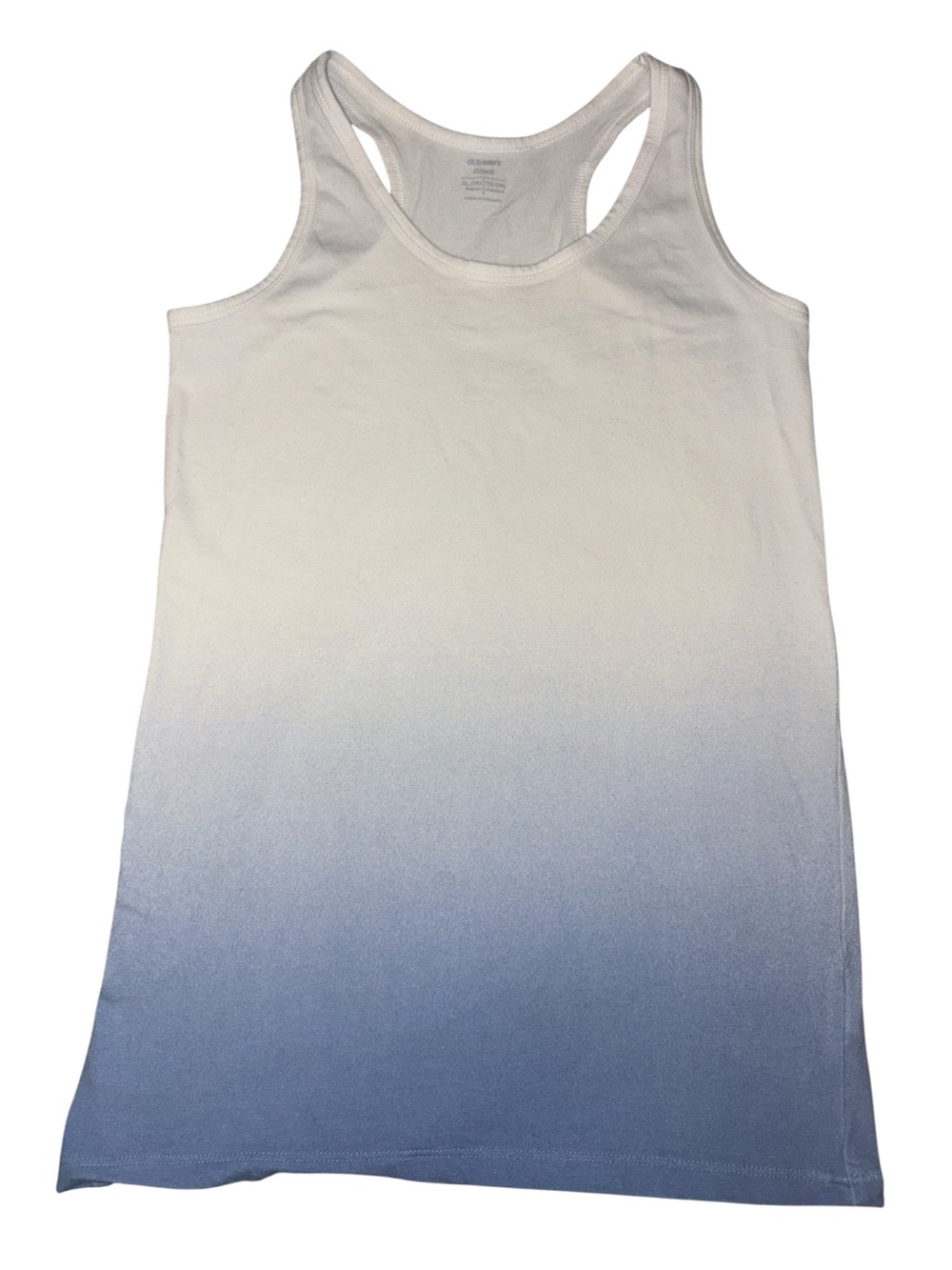 Old Navy Women's Ombre Racerback Fitted Tank - White to Blue